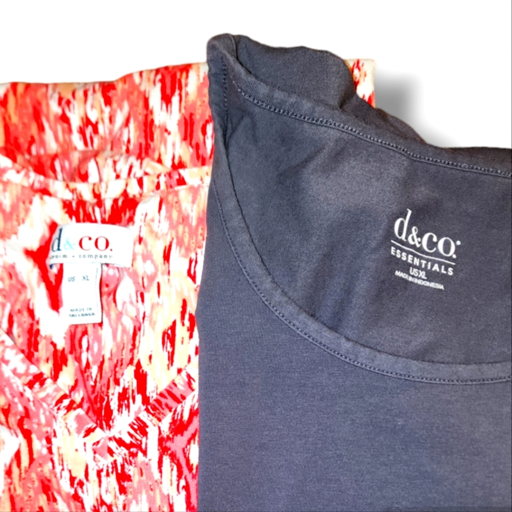 (2) XL Denim & Co. Short sleeve Tee 's